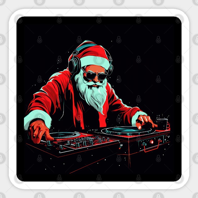 DJ Santa Sticker by Delta Zero Seven